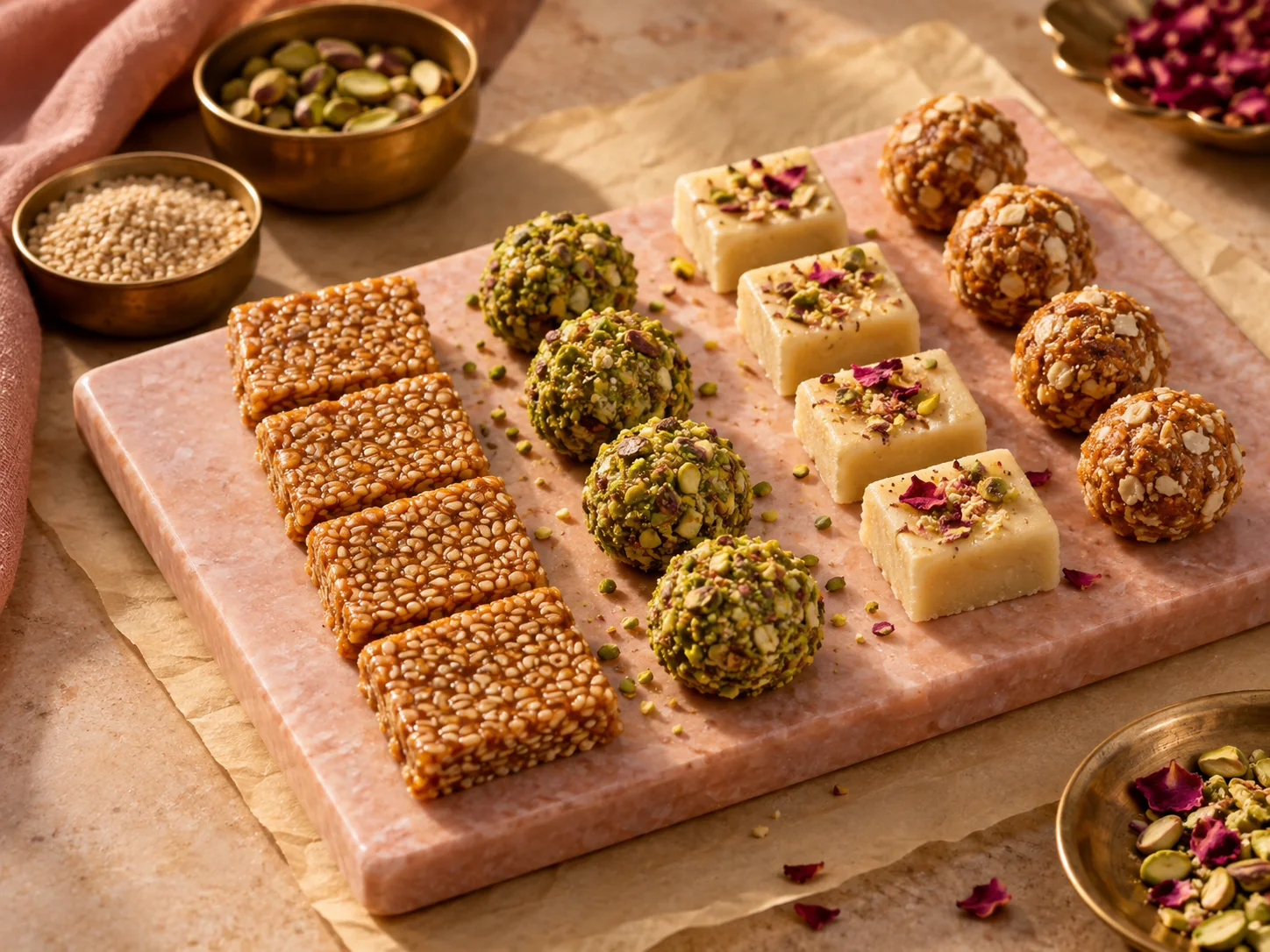Illustrative selection of Indian sweets